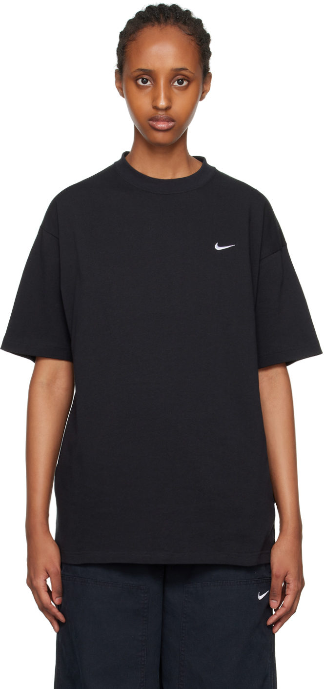 Nike Black Solo Swoosh T-shirt In Black/white