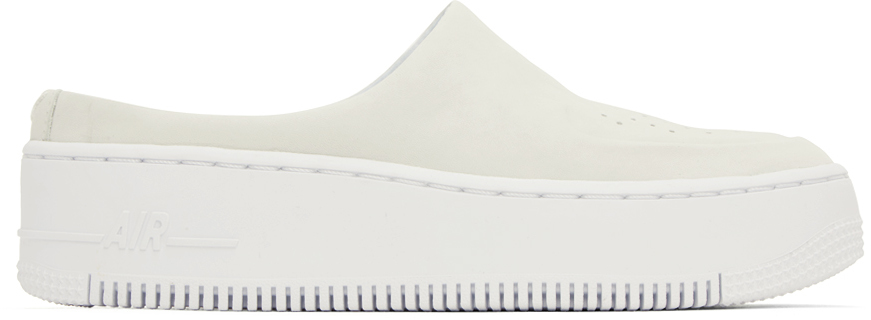 Shop Nike Off-white Air Force 1 Lover Xx Loafers In Off White/light Silv