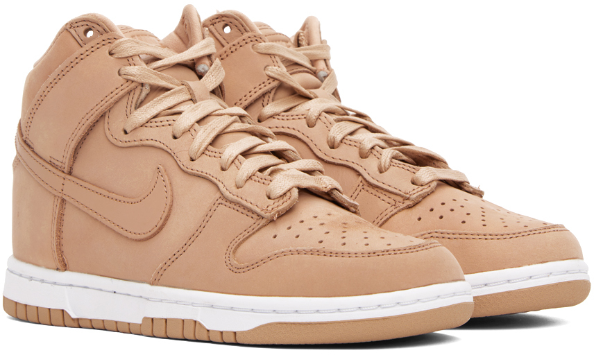 Nike Dunk High Premium Sneakers In Vachetta Tan/vachett