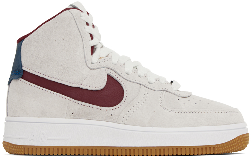 Nike Air Force 1 High Sculpt Sneakers In Summit White/team Re