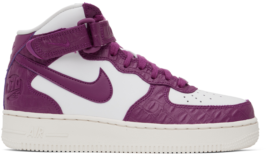 Nike: Purple & White Air Force 1 '07 Sneakers | SSENSE Canada