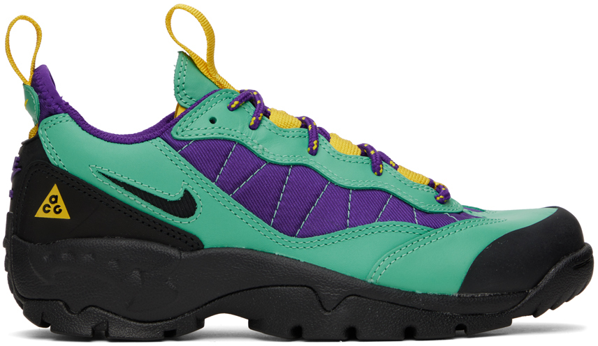 Shop Nike Green & Purple Air Mada Sneakers In Light Menta/black-el