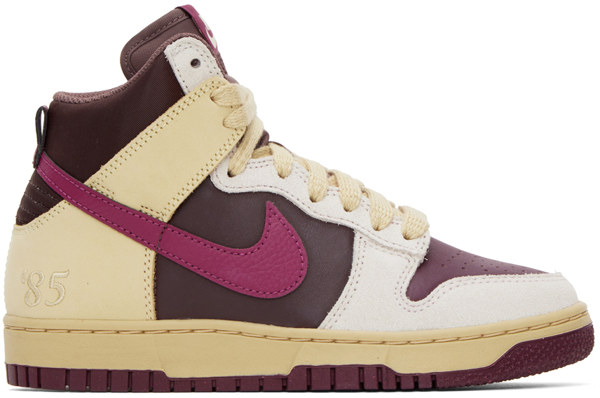 Nike Dunk 1985 Leather, Suede And Shell High-top Sneakers In Brown