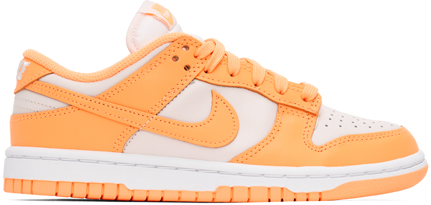 Nike Orange & Off-white Dunk Low Sneakers In Peach Cream/peach Cr