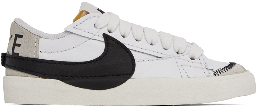 Nike White Blazer '77 Jumbo Low Sneakers In White/black-white-sa