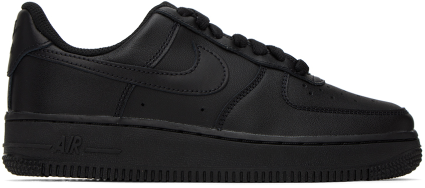 Shop Nike Black Air Force 1 '07 Sneakers In Black/black-black-bl