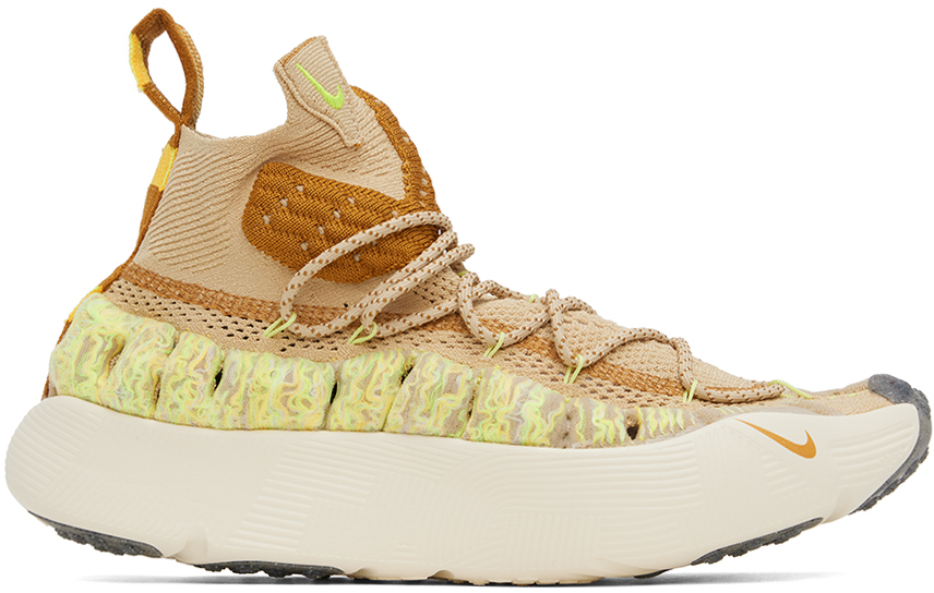 Shop Nike Tan Ispa Sense Flyknit Sneakers In Sesame/desert Ochre