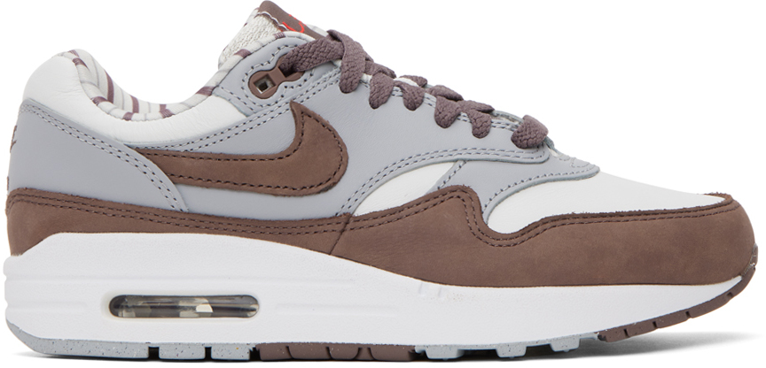 White & Brown Air Max 1 Shima Shima Sneakers by Nike on Sale