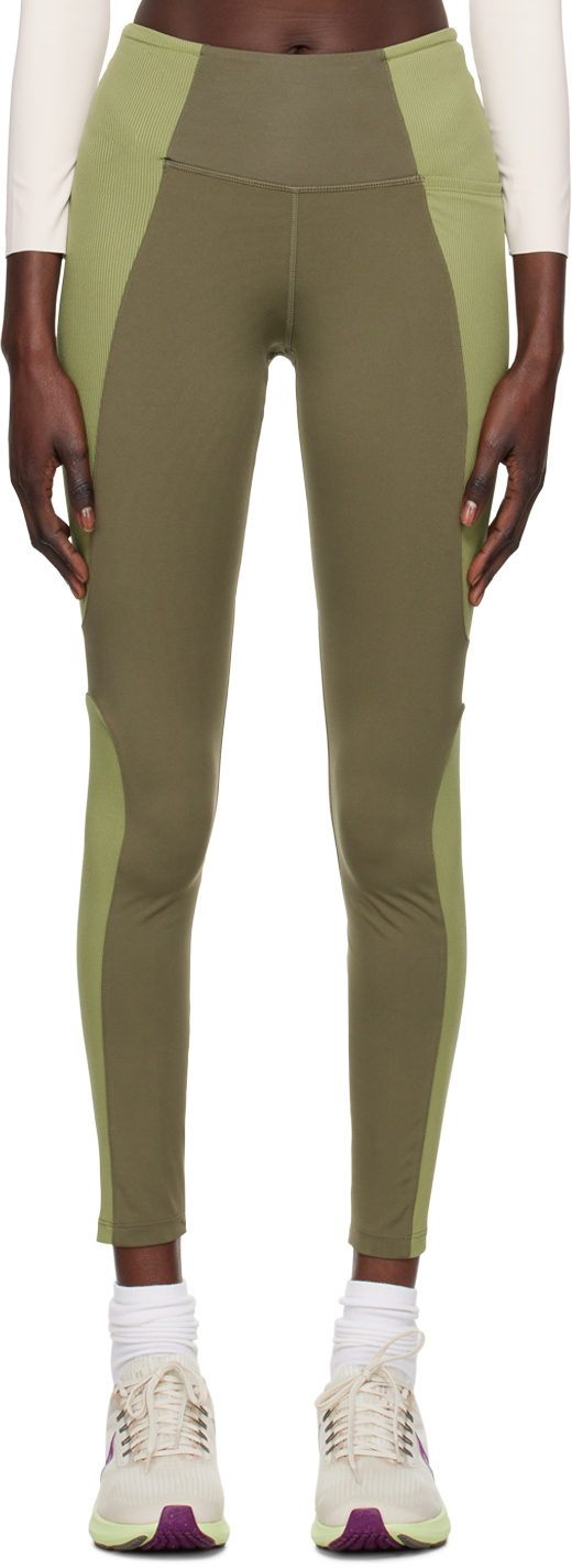 Nike Women's Air Fast Mid-rise 7/8 Running Leggings With Pockets In Green
