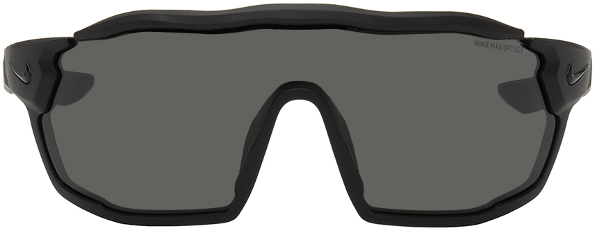 Shop Nike Black Show X Rush Sunglasses In Matte Black/dark Gre