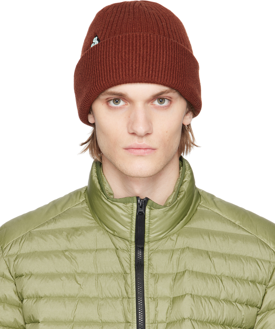Shop Nike Burgundy Embroidered Beanie In Oxen Brown/mint Foam