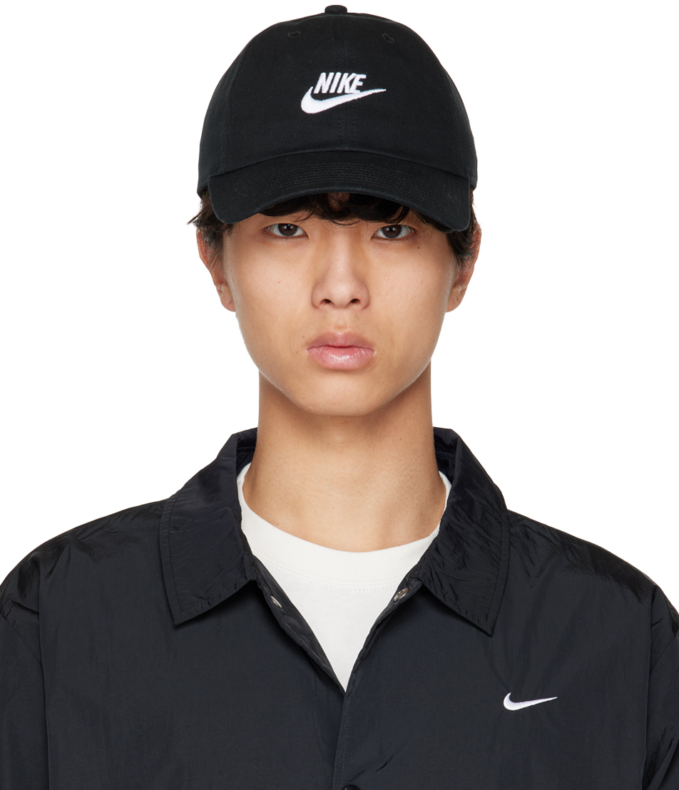 Black Sportswear Heritage86 Futura Washed Cap by Nike on Sale