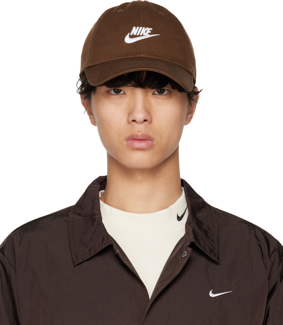 Nike Brown Heritage86 Cap In Cacao Wow/white