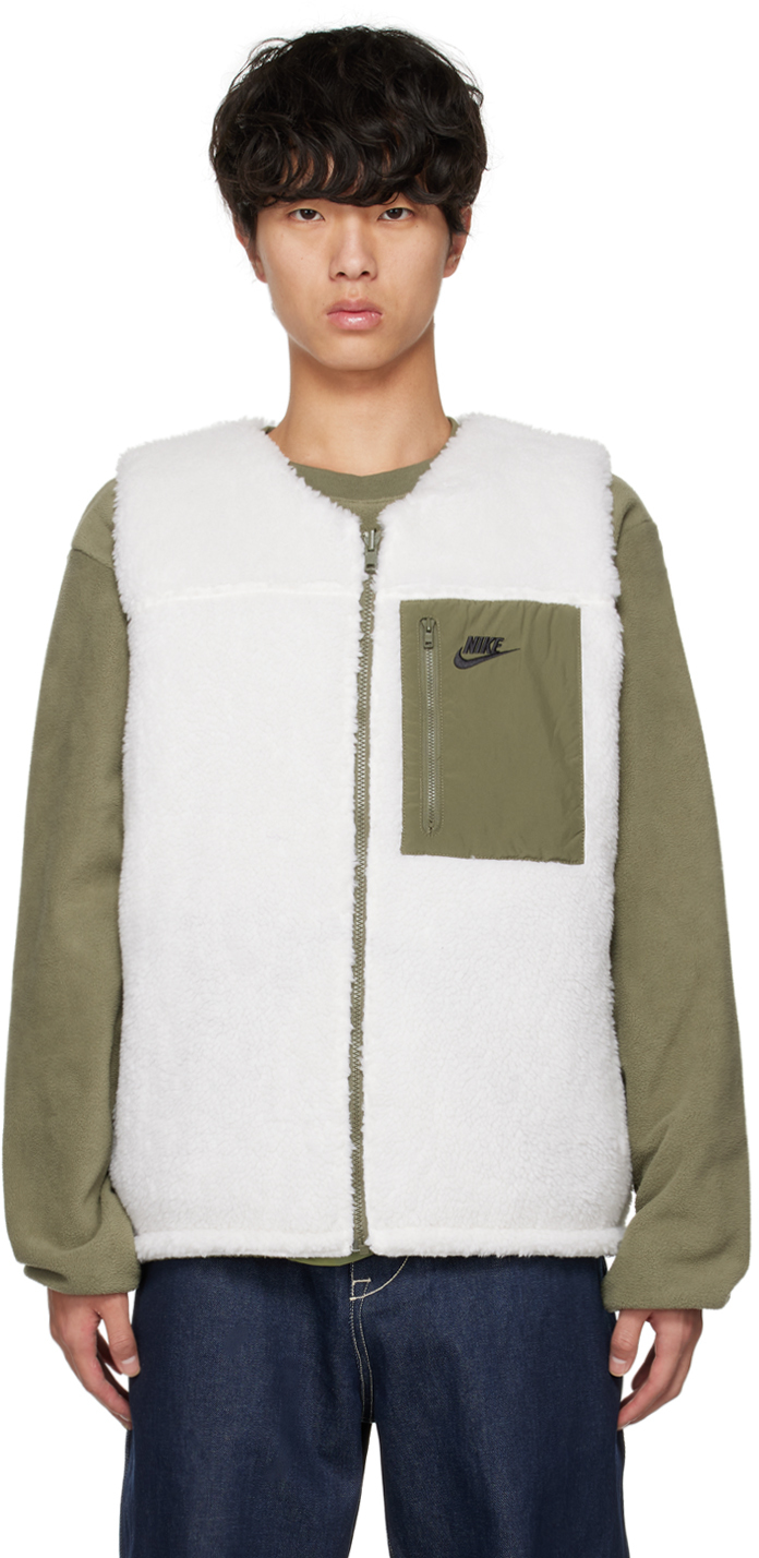 Nike Khaki & Off-White Club+ Winterized Reversible Vest