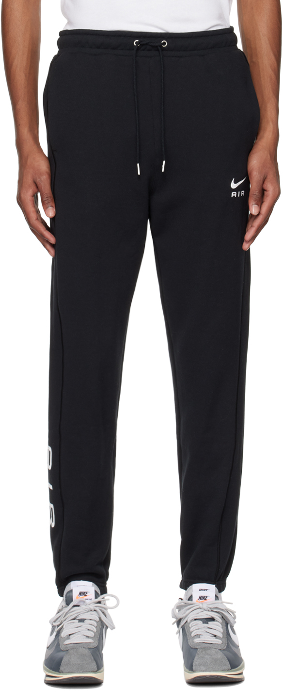 Shop Nike Black Sportswear Air Lounge Pants In Black/white