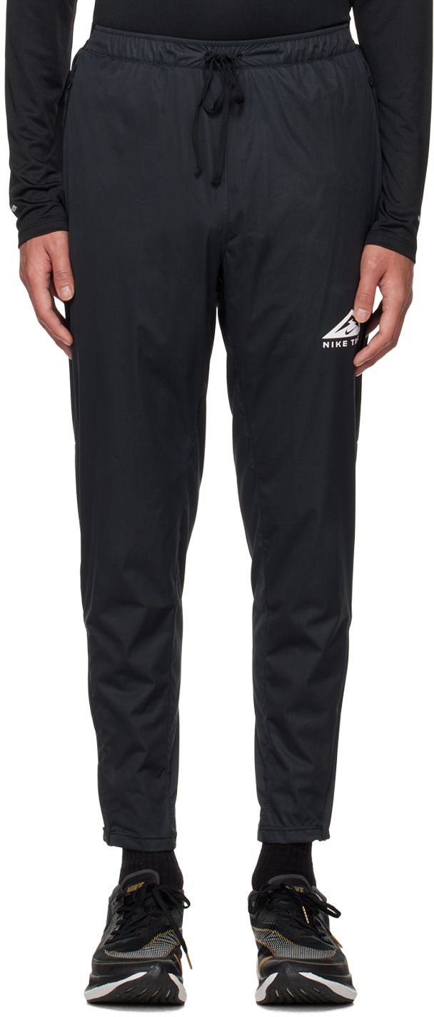 Nike Black Dri-fit Phenom Elite Lounge Pants In Black/dk Smoke Grey/
