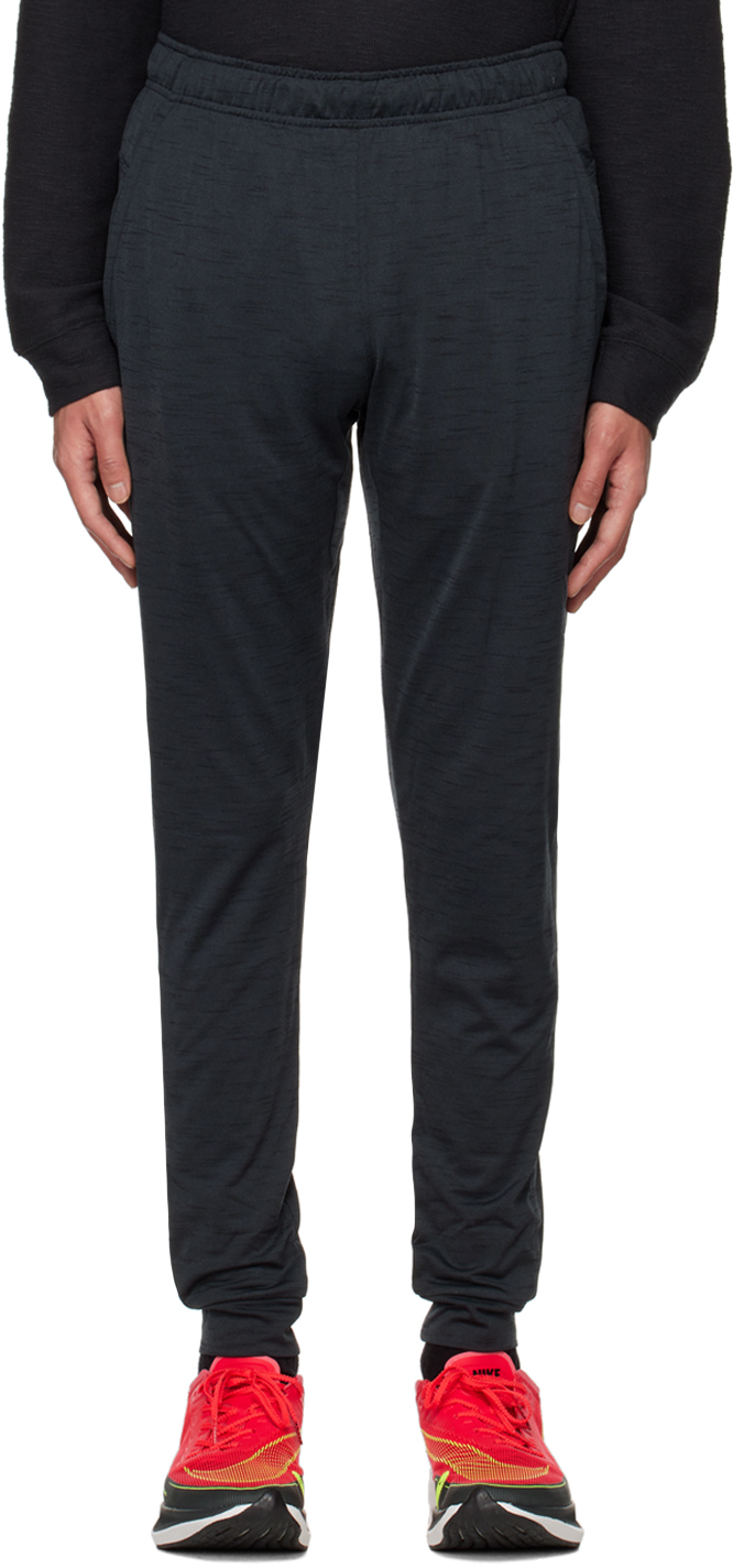 Shop Nike Gray Dri-fit Lounge Pants In Off Noir/black/gray