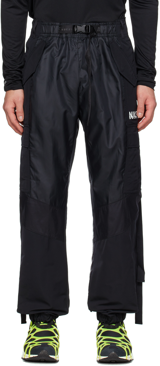 Nike Black Sacai Edition Paneled Cargo Pants | ModeSens