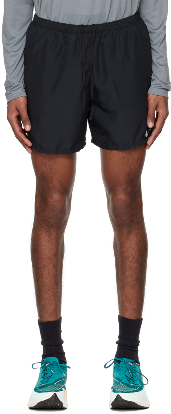 Nike Black Challenger Shorts In Black/reflective Sil