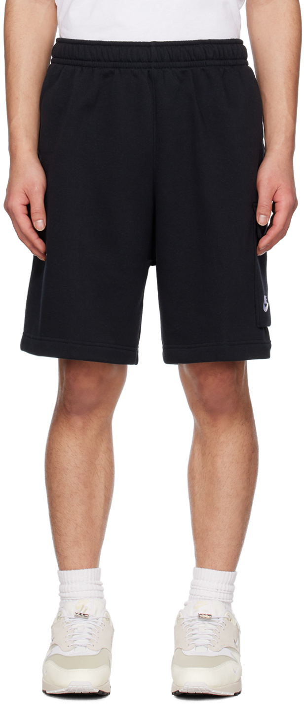 Nike: Black Embroidered Cargo Shorts | SSENSE