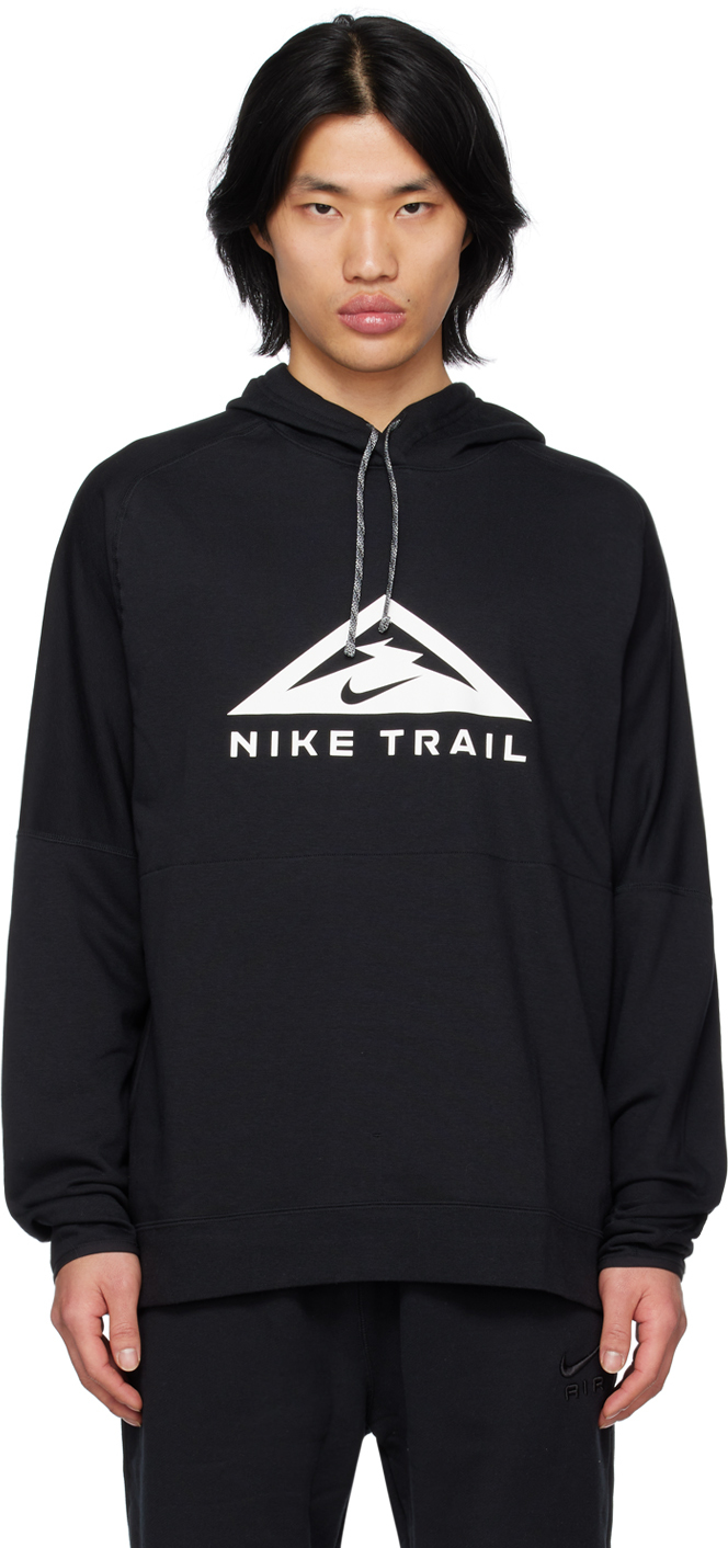 Nike Black Trail Magic Hour Hoodie In Black/black/white
