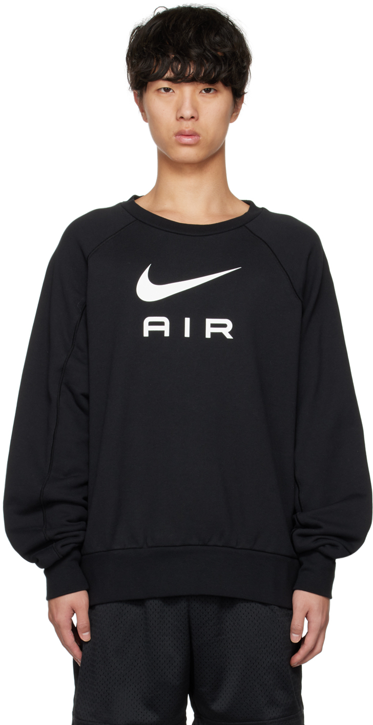 Nike Black Sportswear Air Sweatshirt In Black/white