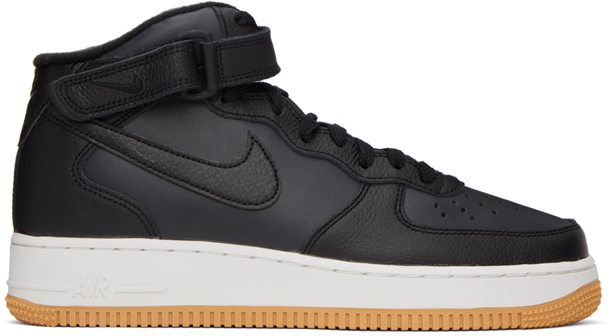 Nike Black Air Force 1 Mid '07 Sneakers In Anthracite/black-ant