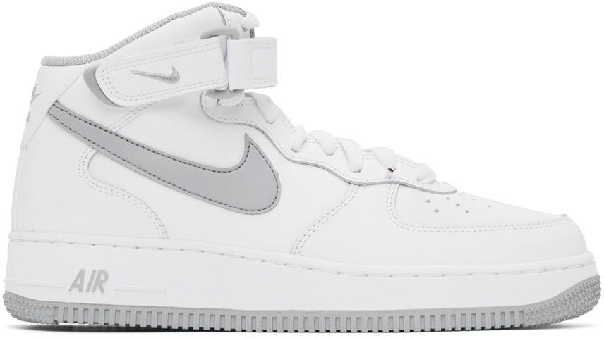Nike White Air Force 1 '07 Sneakers In White/wolf Grey-whit