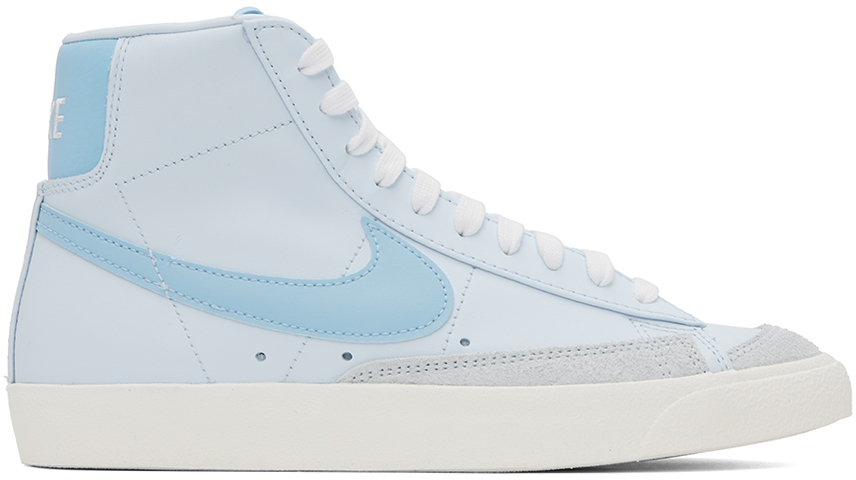 Nike Blazer Mid '77 Vintage Sneakers In White And Blue