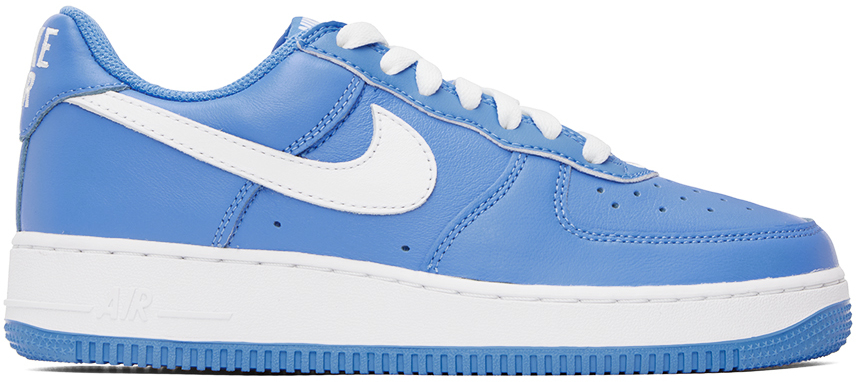 Shop Nike Blue Air Force 1 Low Retro Sneakers In University Blue/whit