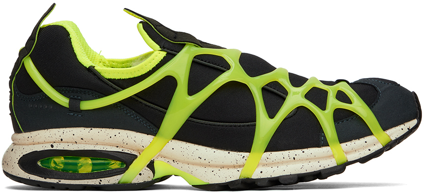 Shop Nike Black & Green Air Kukini Sneakers In Black/volt-dk Smoke