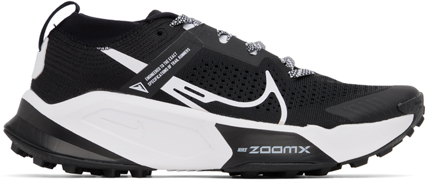 Shop Nike Black & White Zegama Sneakers In Black/white