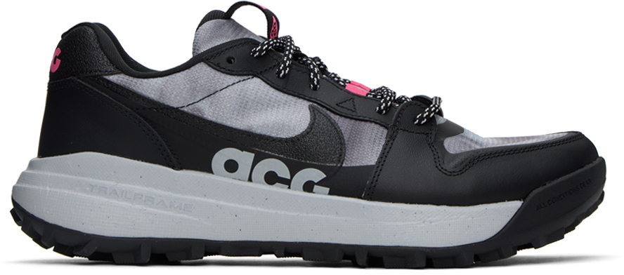Shop Nike Black & Gray Lowcate Se Sneakers In Black/black-hyper Pi