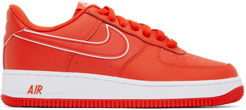 Nike Red Air Force 1 '07 Sneakers In Picante Red/picante