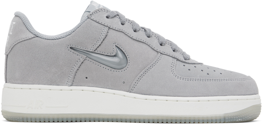 Shop Nike Gray Air Force 1 Low Retro Sneakers In Lt Smoke Grey/lt Smo