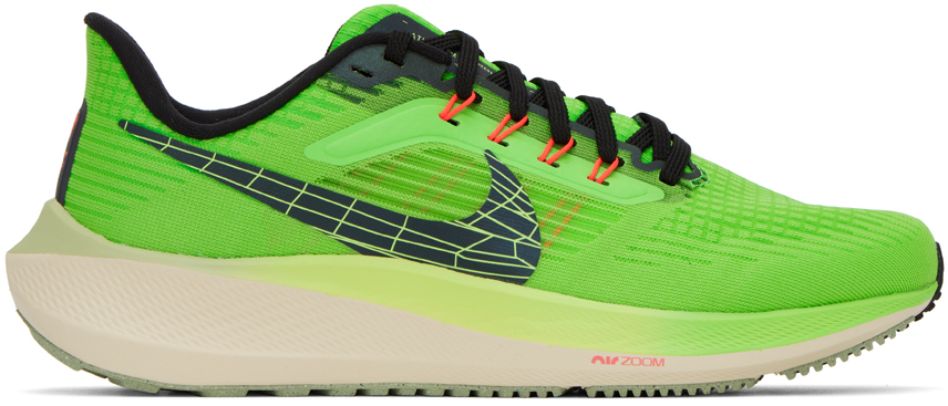 Shop Nike Green Air Zoom Pegasus 39 Sneakers In Scream Green/black-c