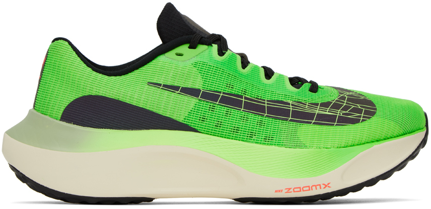 nacimiento Perth Horno Nike Zoom Fly 5 Rubber-trimmed Mesh Sneakers In Green | ModeSens