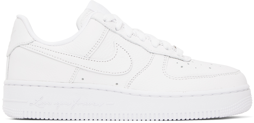 NIKE WHITE NOCTA AIR FORCE 1 SNEAKERS