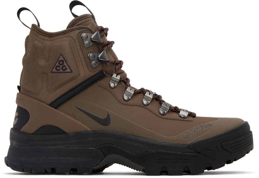Shop Nike Brown Acg Zoom Gaiadome Boots In Trails End Brwn/blac