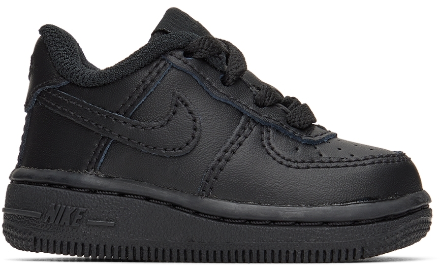 Shop Nike Baby Black Force 1 Le Sneakers In Black/black