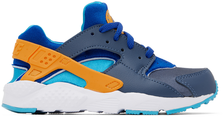 Nike Kids Blue Huarache Run Big Kids Sneakers In Diffused Blue/laser