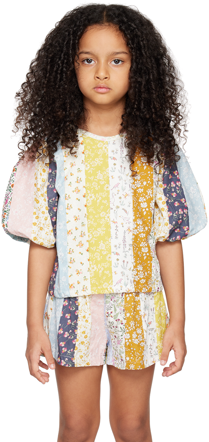 Esther Kids Multicolor Laura Top In Patchwork-01-01