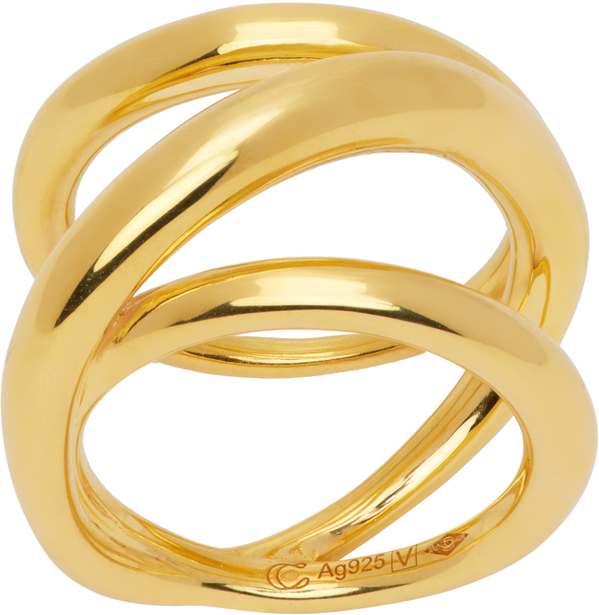 C.CHESNAIS GOLD TRIPLET RING