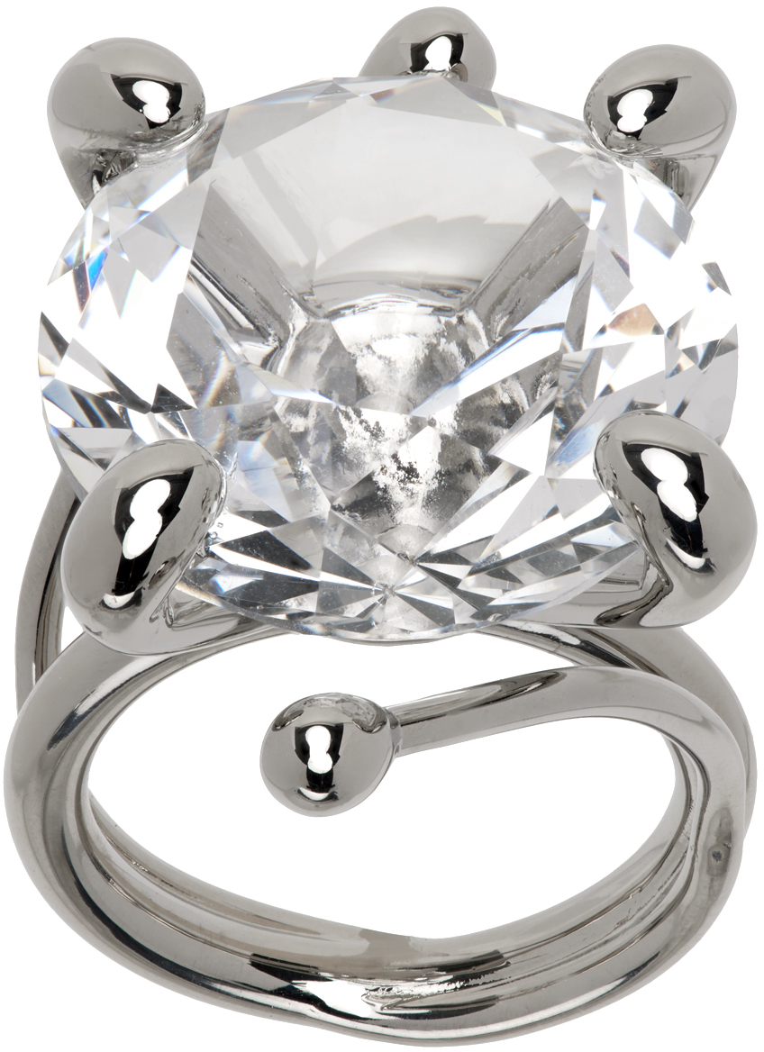 Hugo Kreit Silver Xl Stone Ring