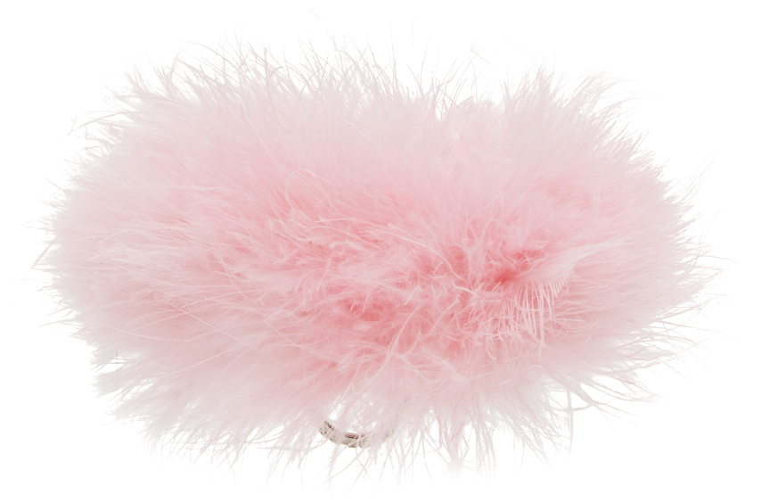 Hugo Kreit Pink Fuzzy Ball Ring In Barbie Pink
