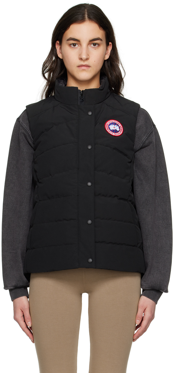 Shop Canada Goose Black Freestyle Down Vest In Black - Noir 61