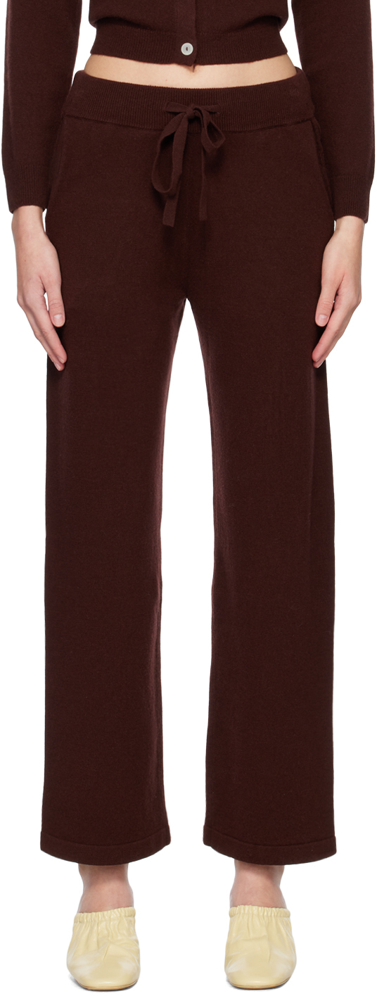 The Elder Statesman Red Classic Lounge Pants In 206.00 Cacao