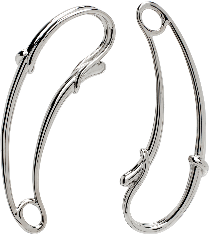 Hugo Kreit Silver Safety Earrings