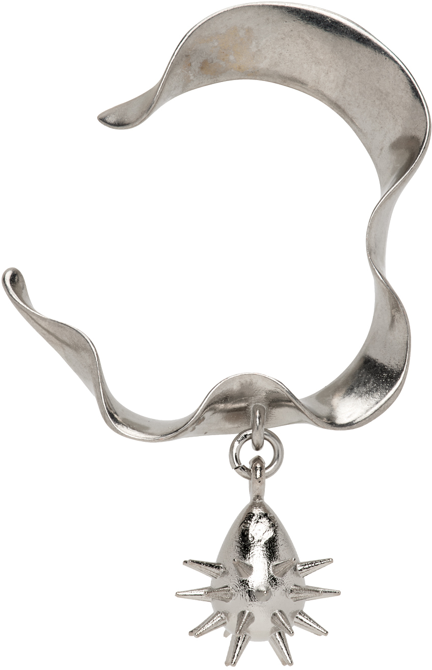 HUGO KREIT Silver Vortex Hoop Earrings