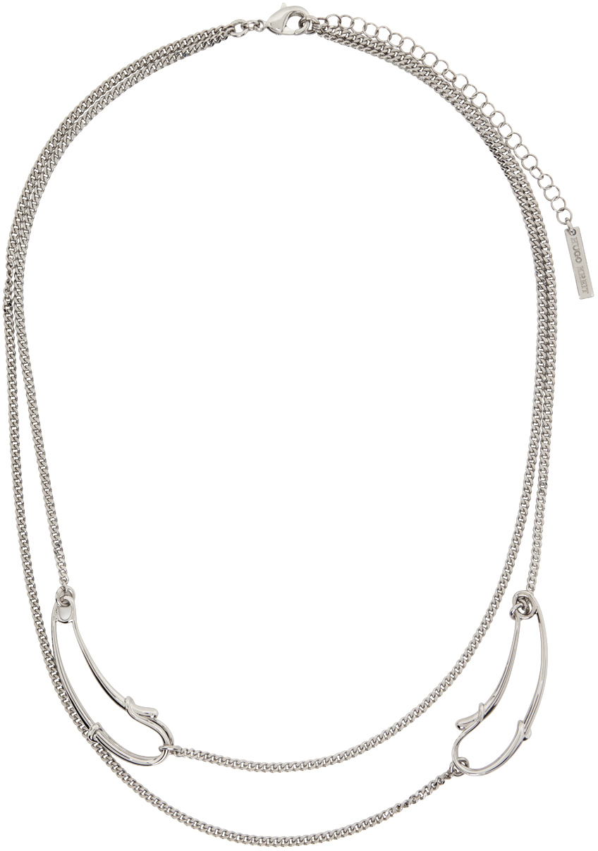 HUGO KREIT Silver Safety Chain Necklace
